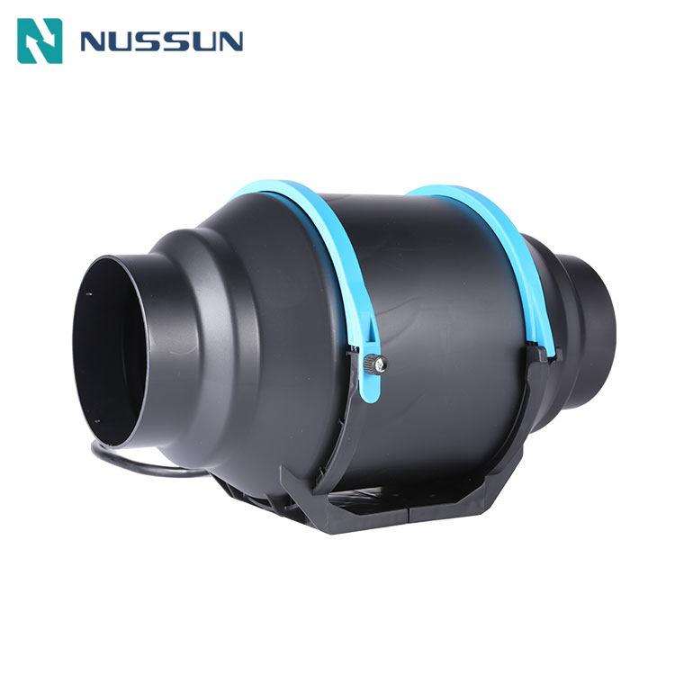 NUSSUN Ventilation Booster Fan Quiet Inline Duct Exhaust Blower for Hydroponics Grow Tent/Basement/Bathroom (DJT12UM-35P series2)