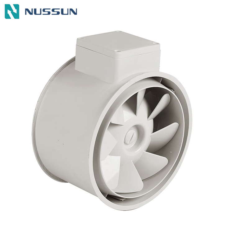 NUSSUN Mixed-Flow Ducted AC Motor Ventilation 8 Inch Duct Fan For Inline Air Ventilation (DJT20UM-46P)