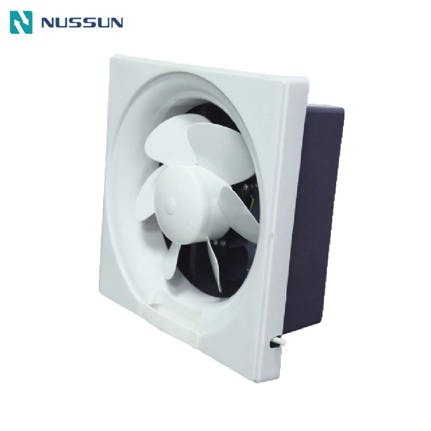 NUSSUN 10 Inch Square Case Customized Low Noise Axial Portable Wall Mount Silent For Bathroom Kitchen Ventilation Exhaust Fans