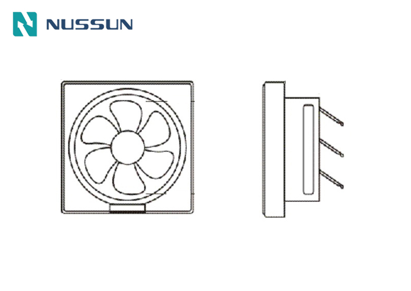 NUSSUN Home Bathroom Use Ventilation Exhaust Fan With Mosquito Screen Window Mount Exhaust Fan