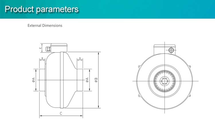 plastic circular ventilaiton duct fan