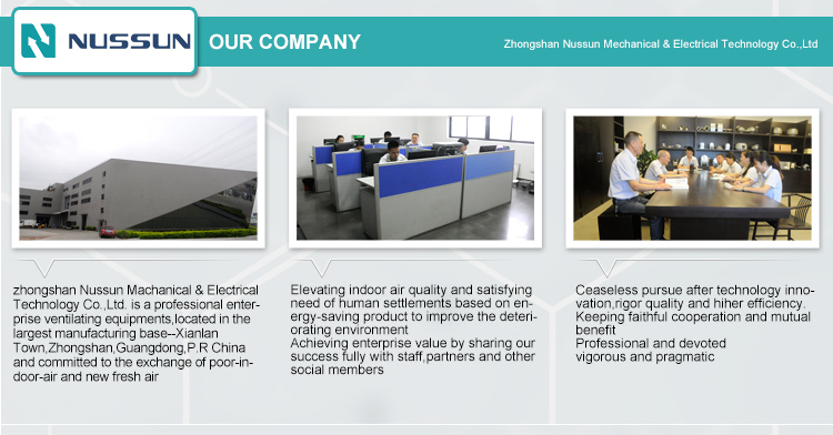 Nussun, HVAC ventilaiton duct fans manufacturers