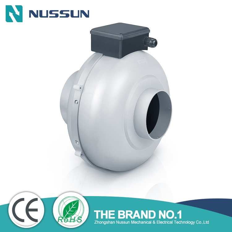 Fresh Air Circulation 5 Inch Plastic Inline Duct Fan For Hydropoincs (DJT12U-35P)