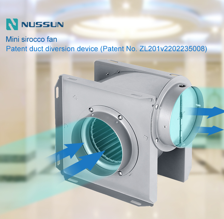 Professional Fan Manufacturer Vertical Wall Corner Connect Sirocco Ventilator Fan (DPT15-33)