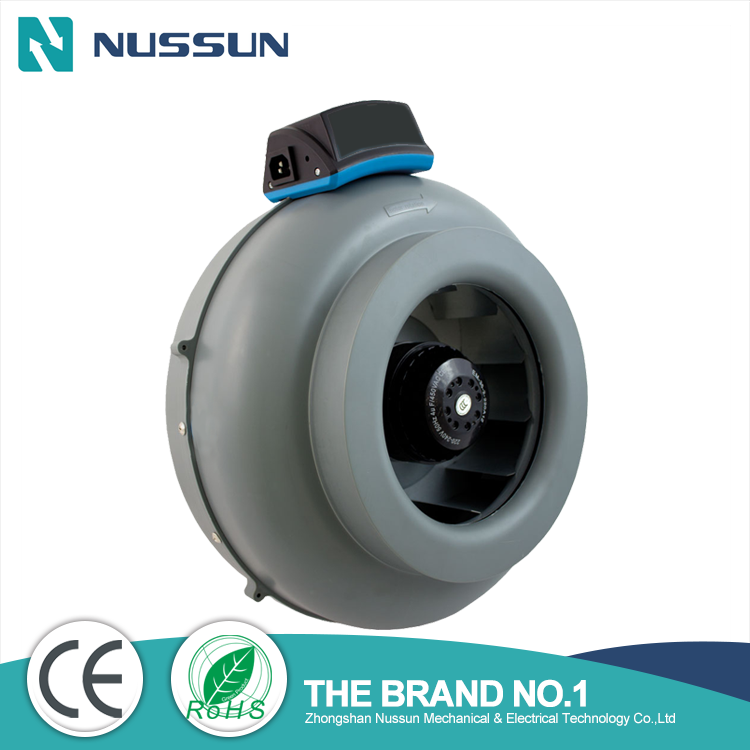 Low Noise Large Airflow Centrifugal Duct Fan Plastic Inline Duct Fan For Hydropoincs (DJT12U-35P)