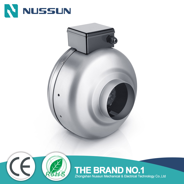 NUSSUN Ventilation Equipment Supplier 10 Inch Circular Metal Casing Inline Duct Fan (DJT25U-66M)