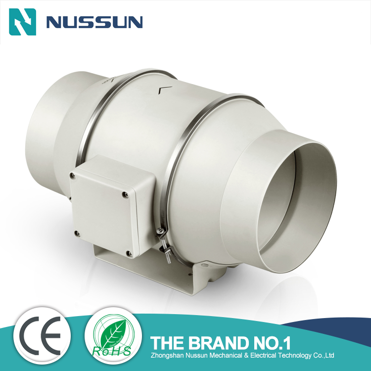 Ventilation Equipment Supplier 4 Inch Air Duct Mixed-Flow Inline Duct Fan (DJT10UM-25P)