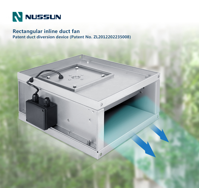 Ventilation Equipment 220V Restaurant Rectangular Single Centrifugal Fan Forward Type Exhaust Fan (RKB600*350)