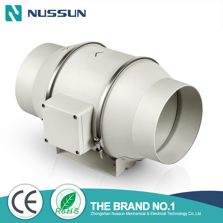 NUSSUN 4 Inch Mixed Flow Inline Duct Fan Manufacture (DJT10UM-25P)