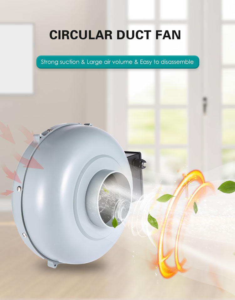 Ventilation System Circular Inline Duct Fan