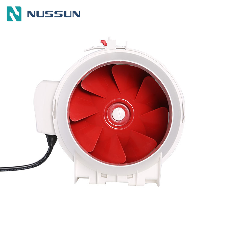 Sample Customization Silent Extractor Fan Mixed Flow Inline Duct Fan for Grow Tent (DJT10UM-25P series4)