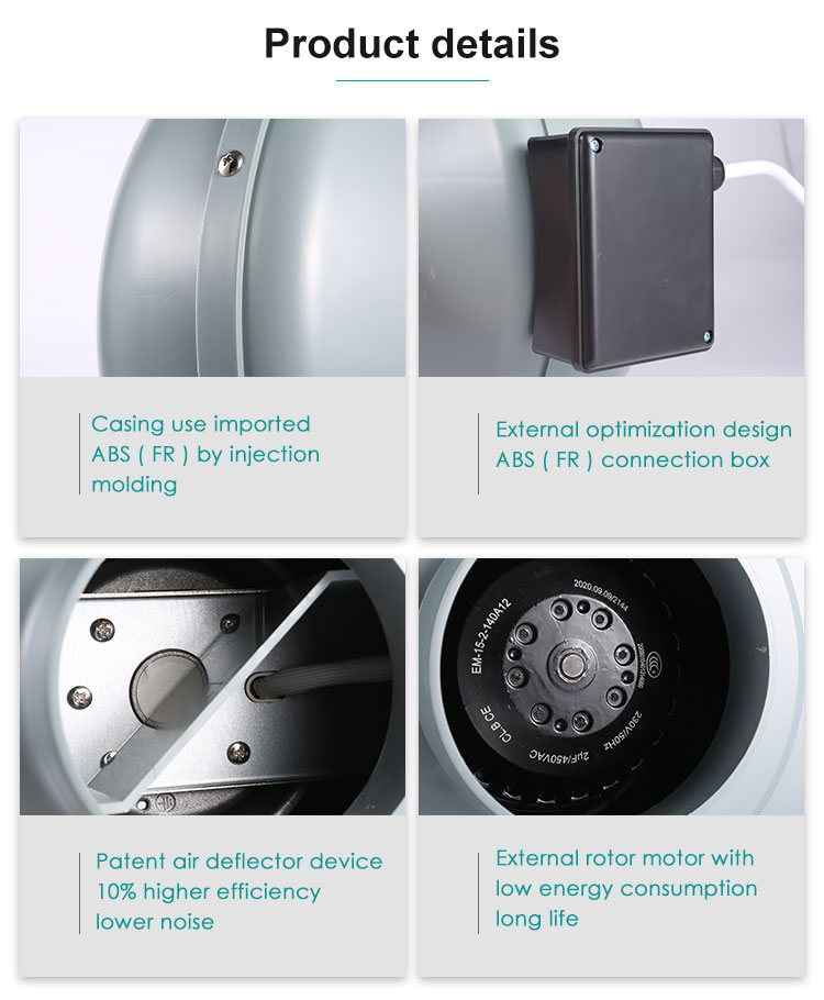 Centrifugal Impeller Circular Ventilation Fan