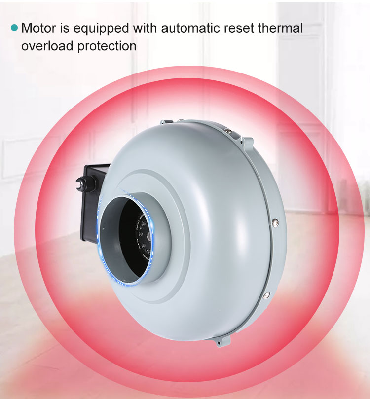 thermal overload protection ventilation fan