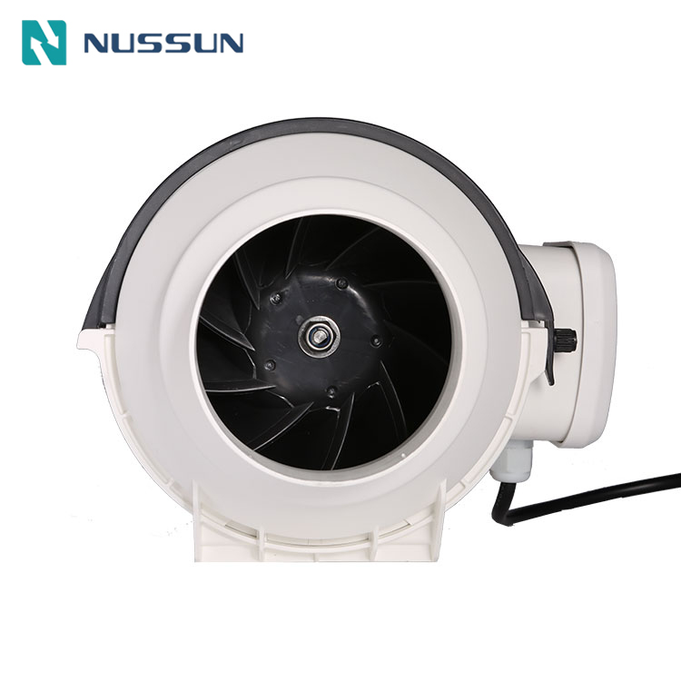 Nussun 230V Bathroom Exhaust Ventilation Fan in Line Duct Fan 4 Inch Duct Fan (DJT10UM-25P)