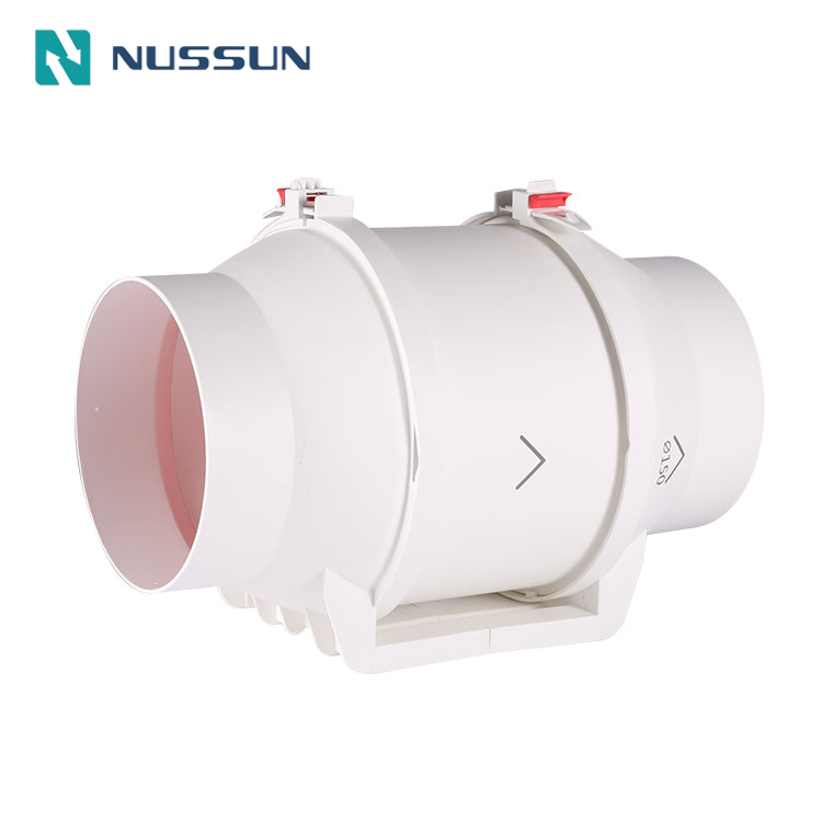 100m - 250mm High Flow Rate Silent Waterproof Exhaust Duct Fan for Bathroom Ventilation