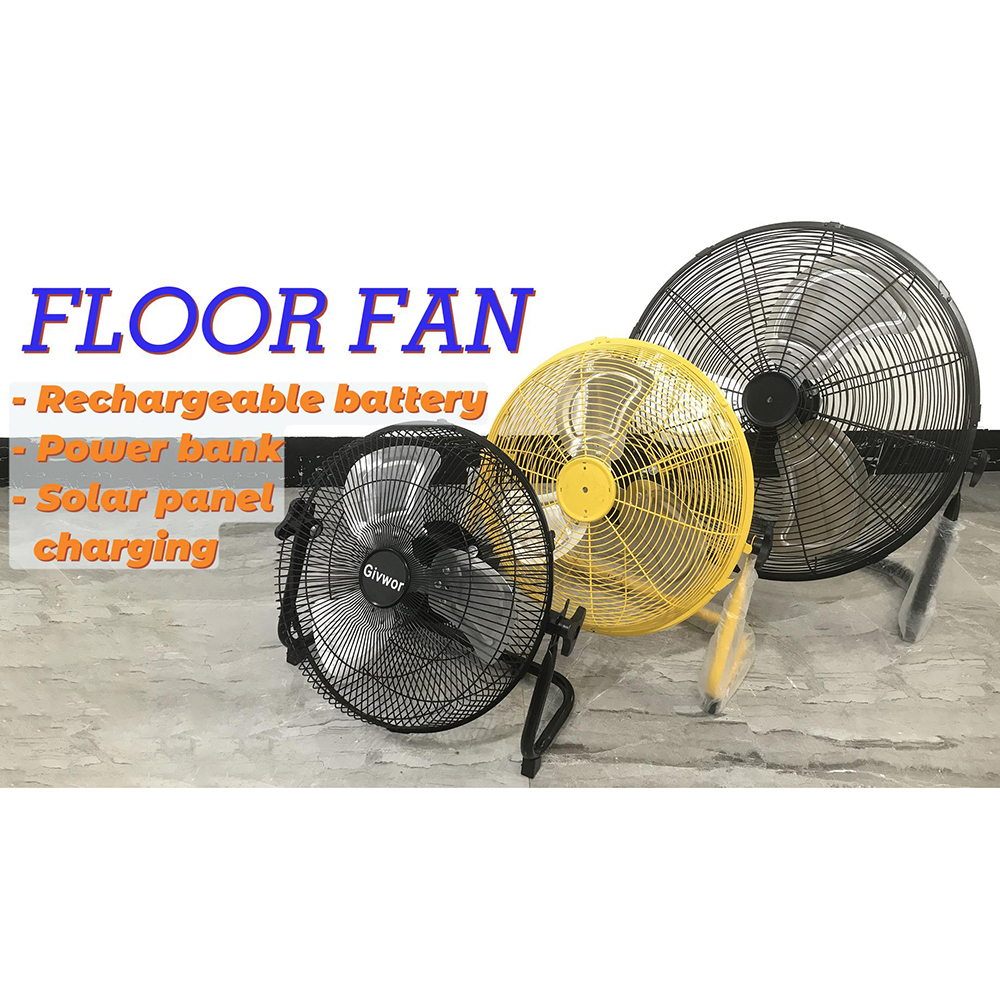 Solar Panel Charging Energy-Efficient Cooling Solar-Powered Pedestal Fan for Indoor/Outdoor