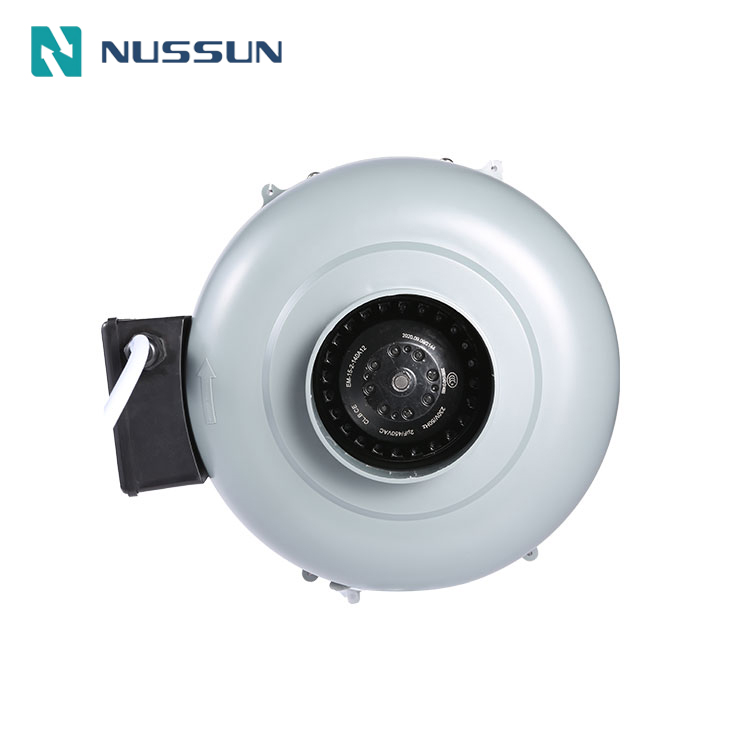 NUSSUN 200mm Quiet Ventilation Bathroom Grow Tent Air Cooling Blower Circular Duct Fan