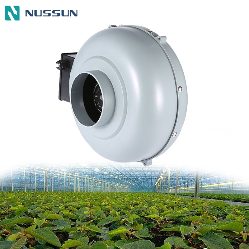 NUSSUN Ventilation Equipment Greenhouse 4 Inch In Line Duct Circular Booster Fan Ventilation Blower Circular Fan