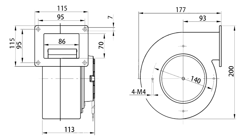 Ventilation Equiment Manufacturer 230V EC Industrial Centrifugal Fan EC Air Blower Fan