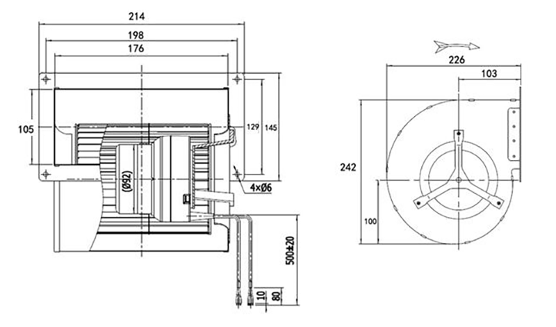 Professional Customized Service High Pressure Forward Dual Inlet EC Centrifugal Fan EC Blower Fan