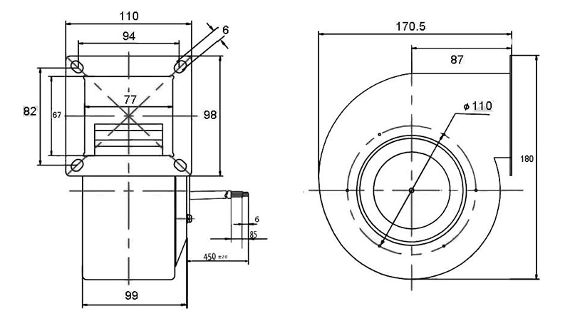 Large Air Flow Forward Centrifugal Fan AC Squirrel Cage Blower Fan Snail Blower Centrifugal Fans