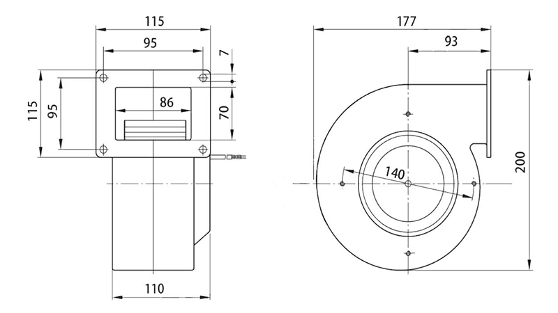 Factory Industrial High Pressure DC Centrifugal Fan 120mm DC Centrifuge Air Blower DC Forward Curved Centrifugal Fan Blowers