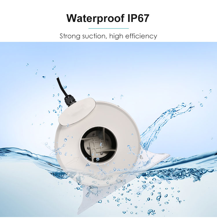 4 Inch Low Consumption Inline Duct Fan IP67 Waterproof Silent Mixed Flow Fan (WP-U100)