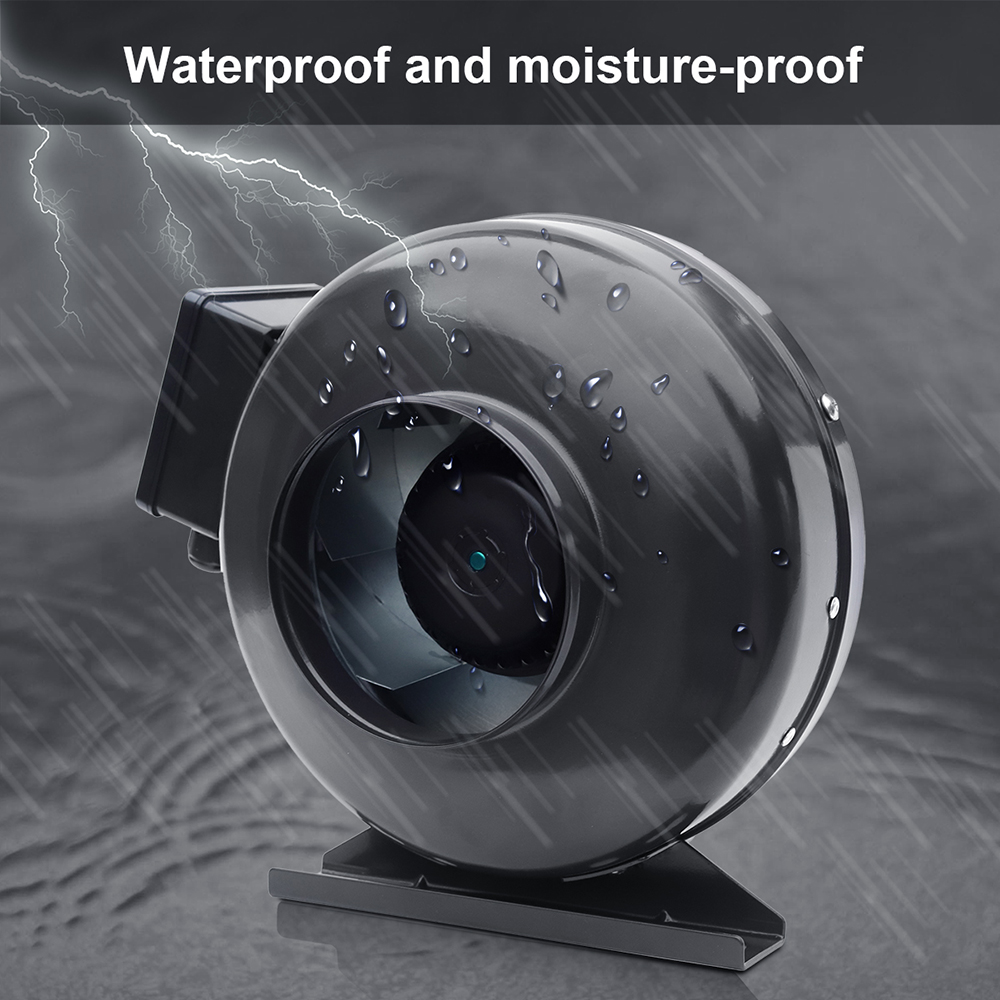 NUSSUN Metal Low Noise AC Circular Duct In Line Exhaust 7 inch 160mm Ventilating Circular Tube Fan