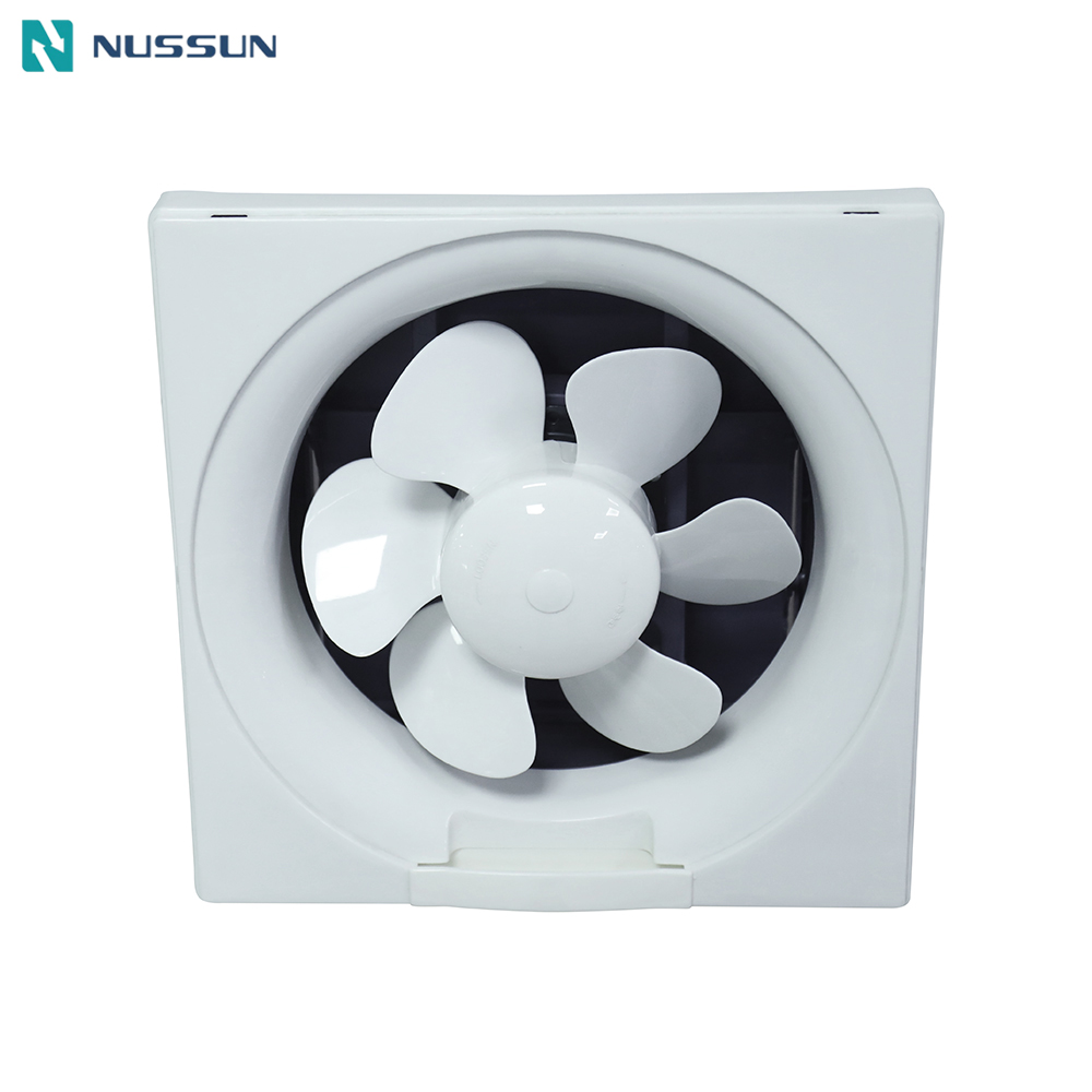 NUSSUN 10 Inch Square Case Customized Low Noise Axial Portable Wall Mount Silent For Bathroom Kitchen Ventilation Exhaust Fans