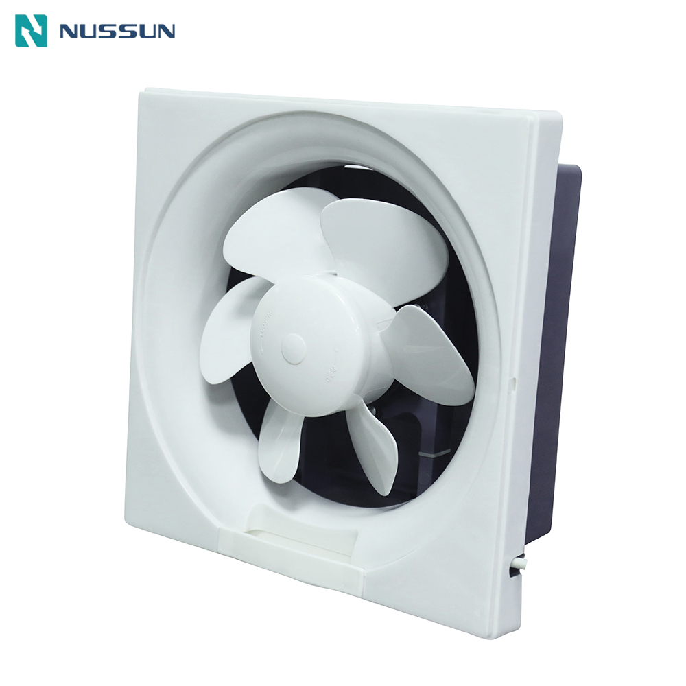 NUSSUN 10 Inch Square Case Customized Low Noise Axial Portable Wall Mount Silent For Bathroom Kitchen Ventilation Exhaust Fans