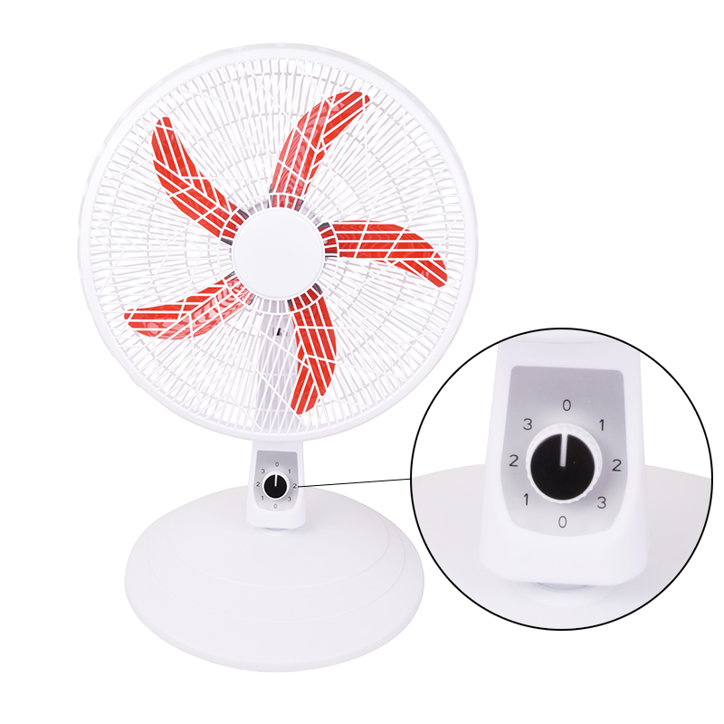 Electrical Plastic Silent Desk Fan 18 Inch Oscillation Rotary Switch Control Office Table Fan