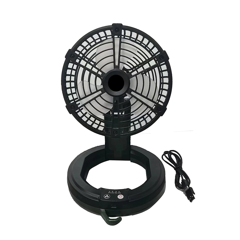 Outdoor Camping Hanging Foldable 6 Inch Table Fan Light USB Rechargeable Mini Folding Fan