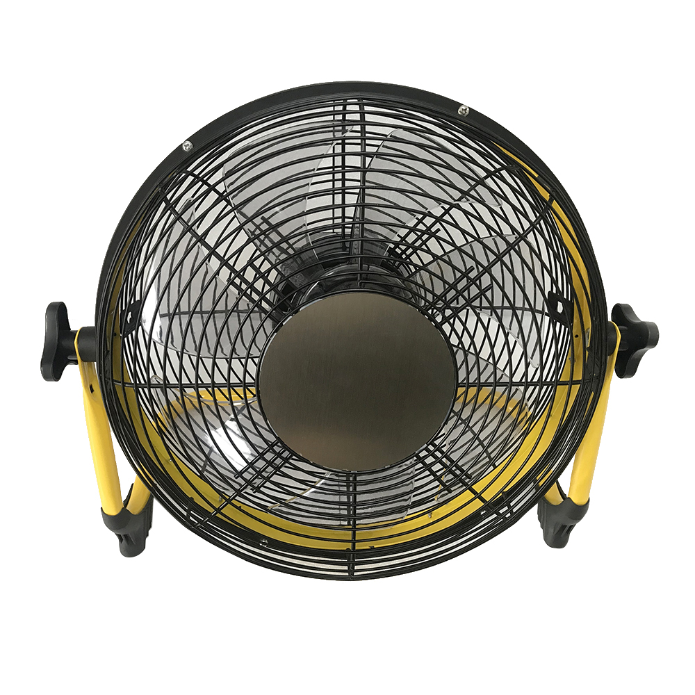 Wholesale Black 12 Inch Industrial Powerful Quiet Heavy Duty Metal Floor Fan with 360 Rotating Motor