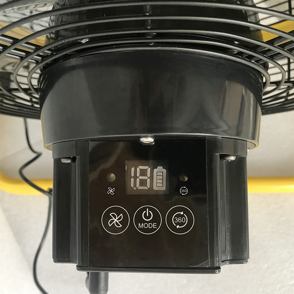 fan with timer, 12 speed and built-in 360 degree rotating blades