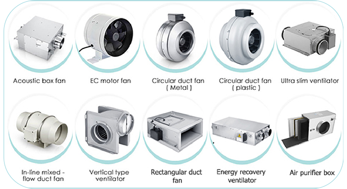 HVAC ventilatiors, ventilation duct fans