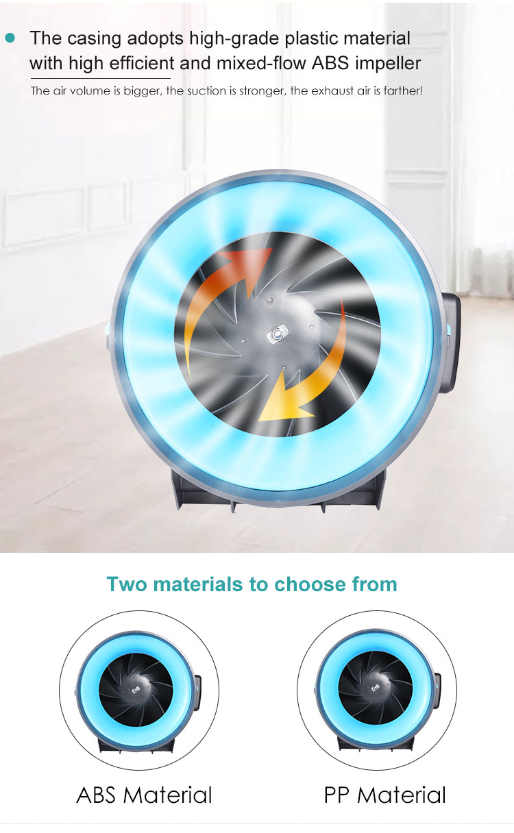 315mm ABS impeller ac mixed flow fan
