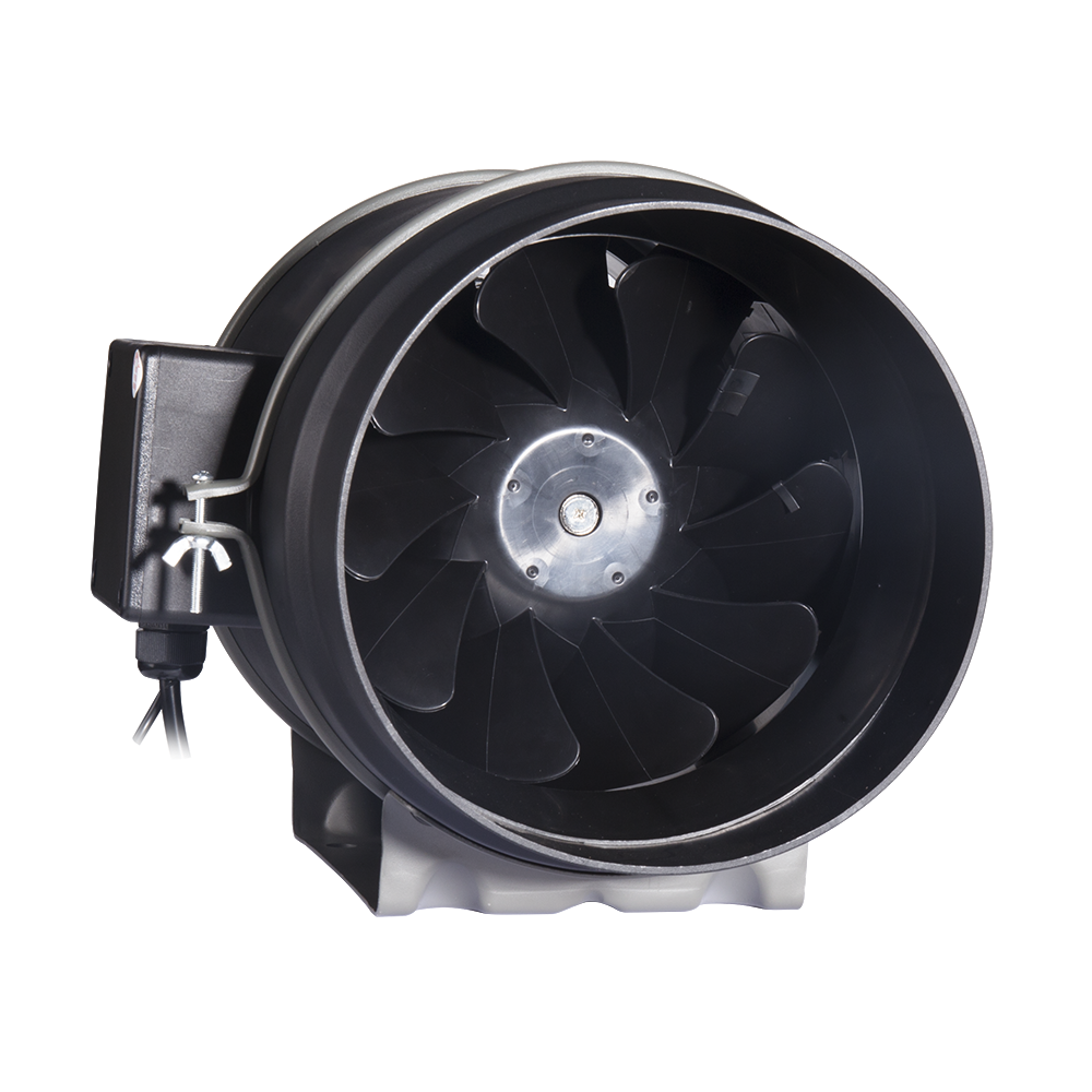 High Airflow 8 Inch EC Mixed Flow Inline Duct Fan for HVAC Retrofitting and New Building Projects