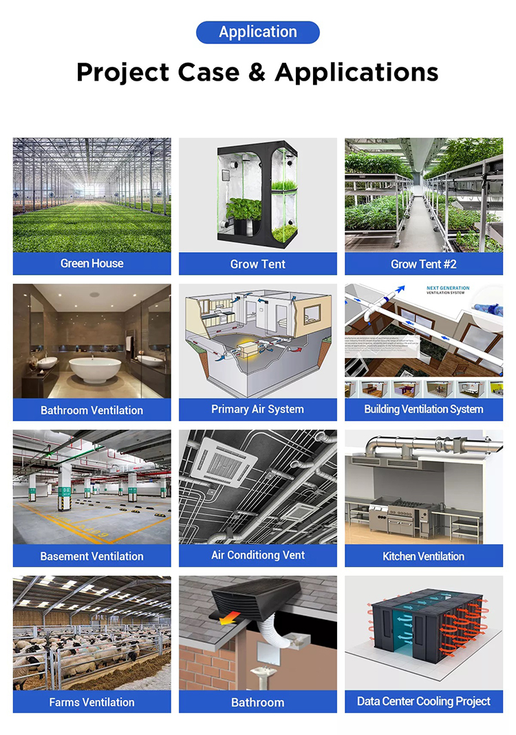 Reliable Quality 4 Inch EC Motor Mixed Flow Fan Ventilator Fan for Construction and Renovation Projects